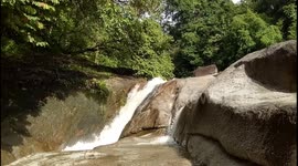 Beautiful waterfall ( View 8 ) of Paya Lintah, Perak, Malaysia.