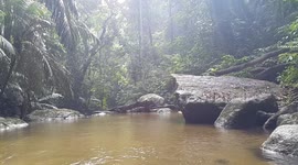 Beautiful waterfall ( view 1 ) of Lata Kekabu, Perak, Malaysia