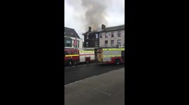 House fire in Ottery Saint Mary, Devon this morning Friday 14th September