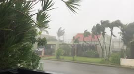 Typhoon Mangkhut hits Guam with 200kph winds
