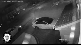 CCTV of thieves stealing a vehicle without the key by using a relay box