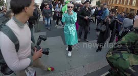 Actress and feminist activist Rose McGowan attends London Fashion Week