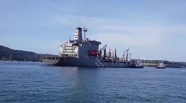 USNS Big HornArriving at the royal navy base devonport