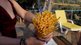 Pasta cutting competition