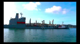 USNS Big Horn Arriving at the royal navy base devonport video part 2