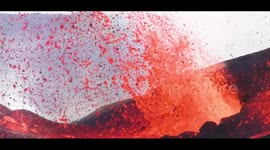 Stunning footage shows volcano erupting on Réunion island