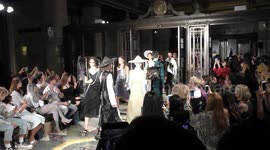 Designer Saini Chen - Lunyee showcases is latest collection at Fashion Scout - SS19 at London Fashion Week - Day 2, London, UK.