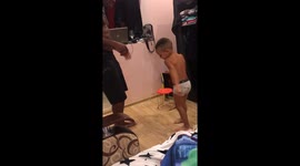 Baby trying to dance