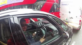 Drivers in London watching videos whilst driving