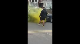 Man lets off a smoke bomb in his friend's car in hilarious prank