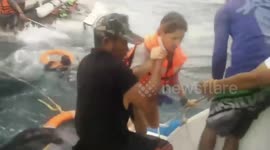 Fourteen Spanish tourists rescued after boat engine cuts out in rough seas