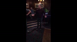 Hilarious footage shows pub-goer failed attempt to do the Worm