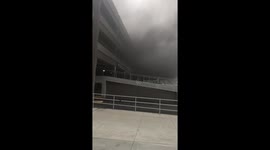 Mall garage on fire