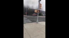Mall garage on fire