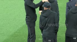 Neymar and Paris Saint-Germain team-mates walk around Anfield - Liverpool v PSG