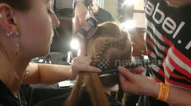 Toni & Guy - label.m fantastic and lovely people backstate at Fashion Scout - SS19 - LFW
