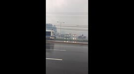 Shopping center on fire in lanham Maryland