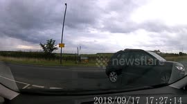 Dangerous overtake on cyclist