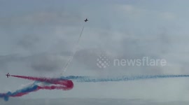 Clacton Airshow 2018 - Red Arrows show Red, White and Blue
