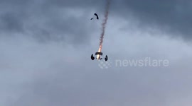 Clacton Airshow 2018 - Tigers Army Parachute Team Landing Twilight