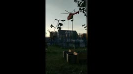 Air ambulance performs tight squeeze take-off from South London playground