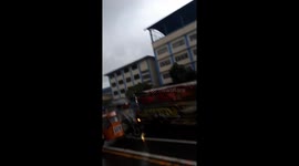 Tornado picks up debris as Typhoon Ompong hit the Philippines
