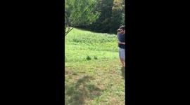 Man who bought peach tree for his college girl sweetheart captures the moment their son ate a peach from it - nine years later