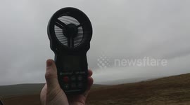 Weather watcher measures Storm Ali's wind speed from Northern Ireland peak