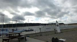 Storm Ali blowing through Findhorn today!