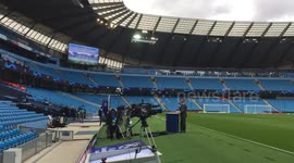 Manchester City Stadium ahead of Champions League debut v Lyon