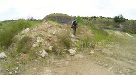 Prospecting Fossil hunting abandoned limestone quarry