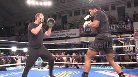 Anthony Joshua wows fans in London at open workout ahead of Povetkin fight
