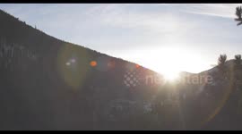 Sunset over mountain