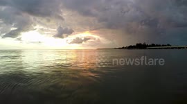 Drone Sunset on the beach
