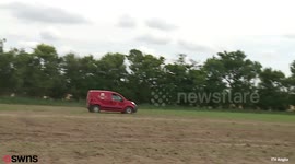 Cheeky drivers caught taking shortcuts through fields to avoid roadworks