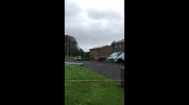Storm Ali destroys roof in Scotland
