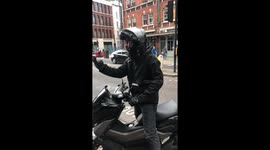 Uber Eats delivery drivers protest in East London