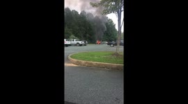 Car on fire at western albemarle high school