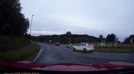 Car spinning, north east roads slippy