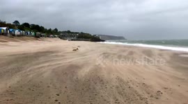 Breathtaking footage of Storm Ali hitting Abersoch beach