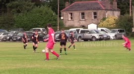 Amateur Player gets ball smack in face