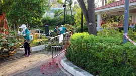 Cleaning up after Typhoon Mangkhut Hong Kong