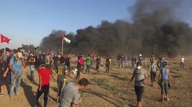 One dead, 312 injured during protests on Gaza Strip border