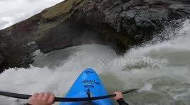 German kayaker becomes first person to run infamous Iceland waterfall