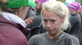 Gail Emms is a English badminton player feeling nervous Swim Serpentine 2018, London