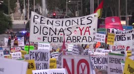 Thousands of Spanish retirees protest over pensions