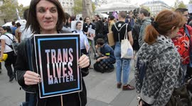 Crowds pay tribute to transgender sex worker shot dead in Paris