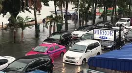 Flash flooding hits Thai tourist resort following heavy downpours