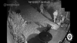 Bungling Burglar Caught On CCTV Staring Into Lens Before Flicking Middle Finger