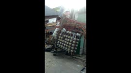 Power pole collapses after carrying too many electricity metres